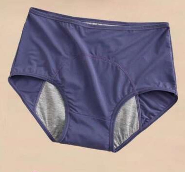 Women Leak-Proof Breathable Solid Color Underwear