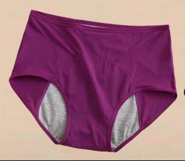 Women Leak-Proof Breathable Solid Color Underwear
