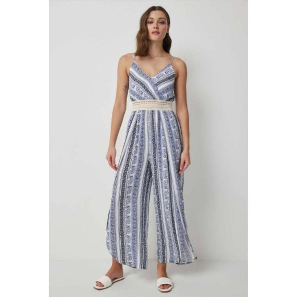 Floral Jumpsuit with lace detail