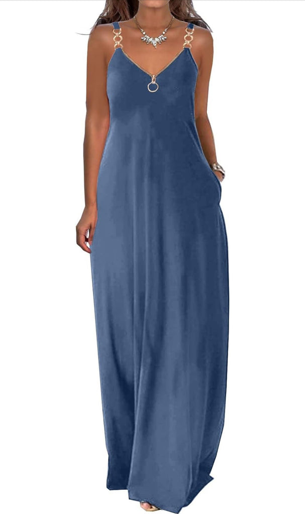 V Neck Casual Dress