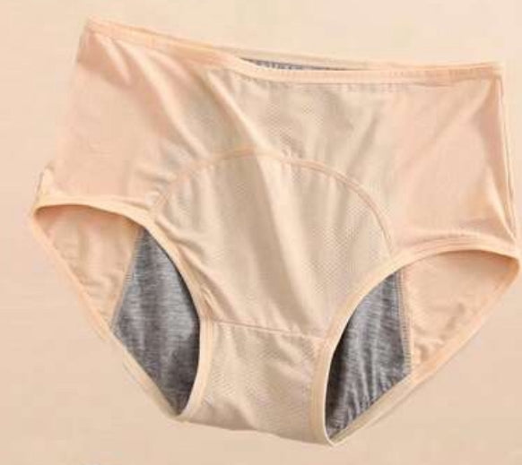 Women Leak-Proof Breathable Solid Color Underwear