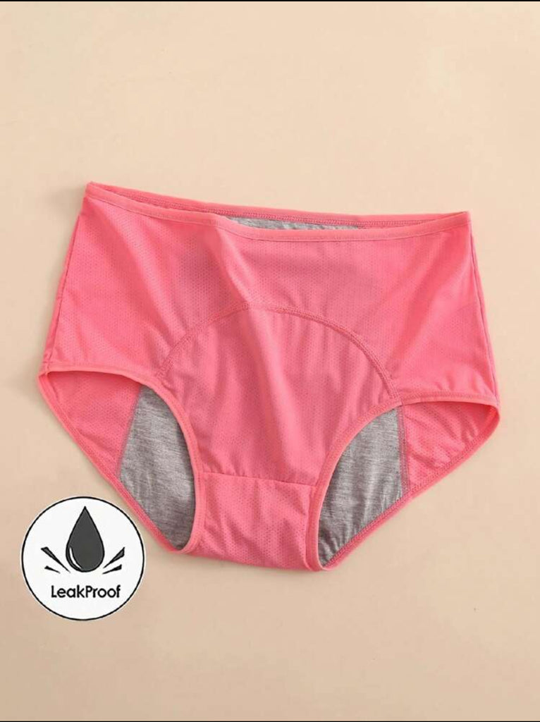 Women Leak-Proof Breathable Solid Color Underwear